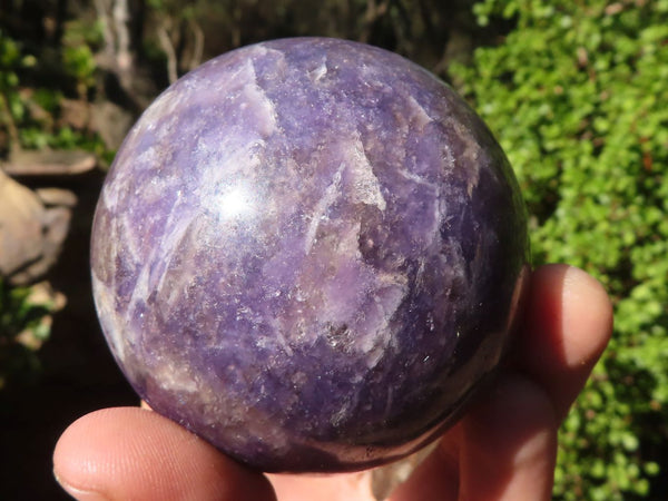 Polished Purple Lepidolite Spheres With Rubellite On Some  x 3 From Ambatondrazaka, Madagascar - Toprock Gemstones and Minerals 