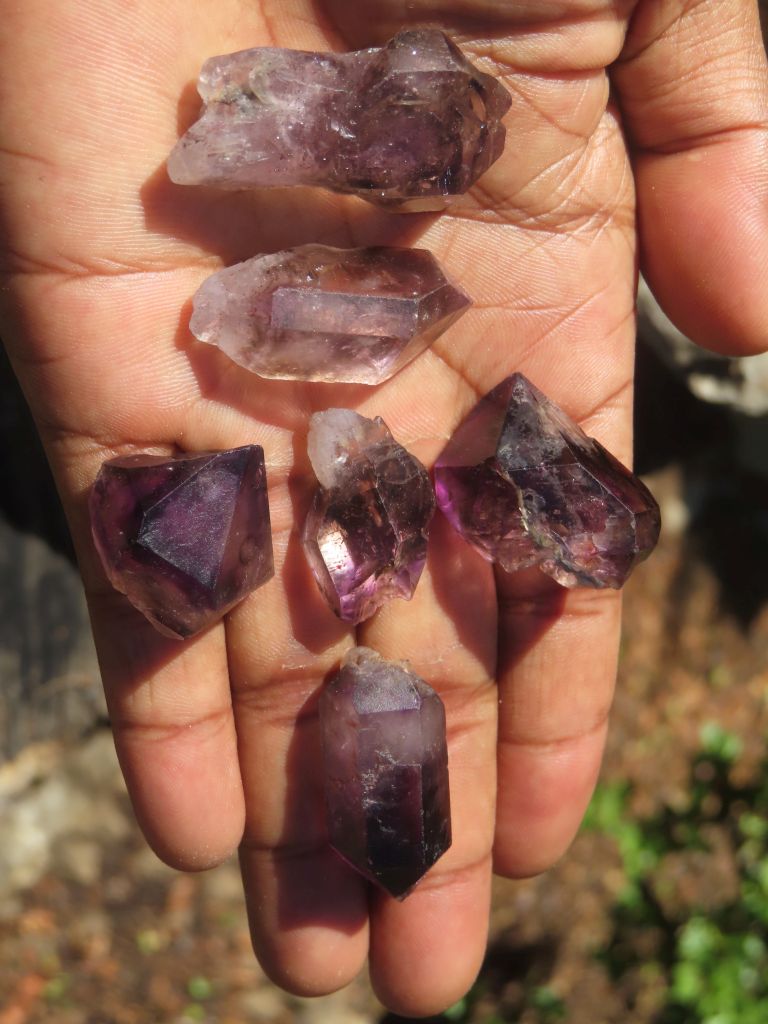 Natural Small Smokey Amethyst Crystals  x 35 From Chiredzi, Zimbabwe - Toprock Gemstones and Minerals 