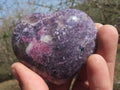 Polished Purple Lepidolite Mica Hearts  x 6 From Madagascar - TopRock