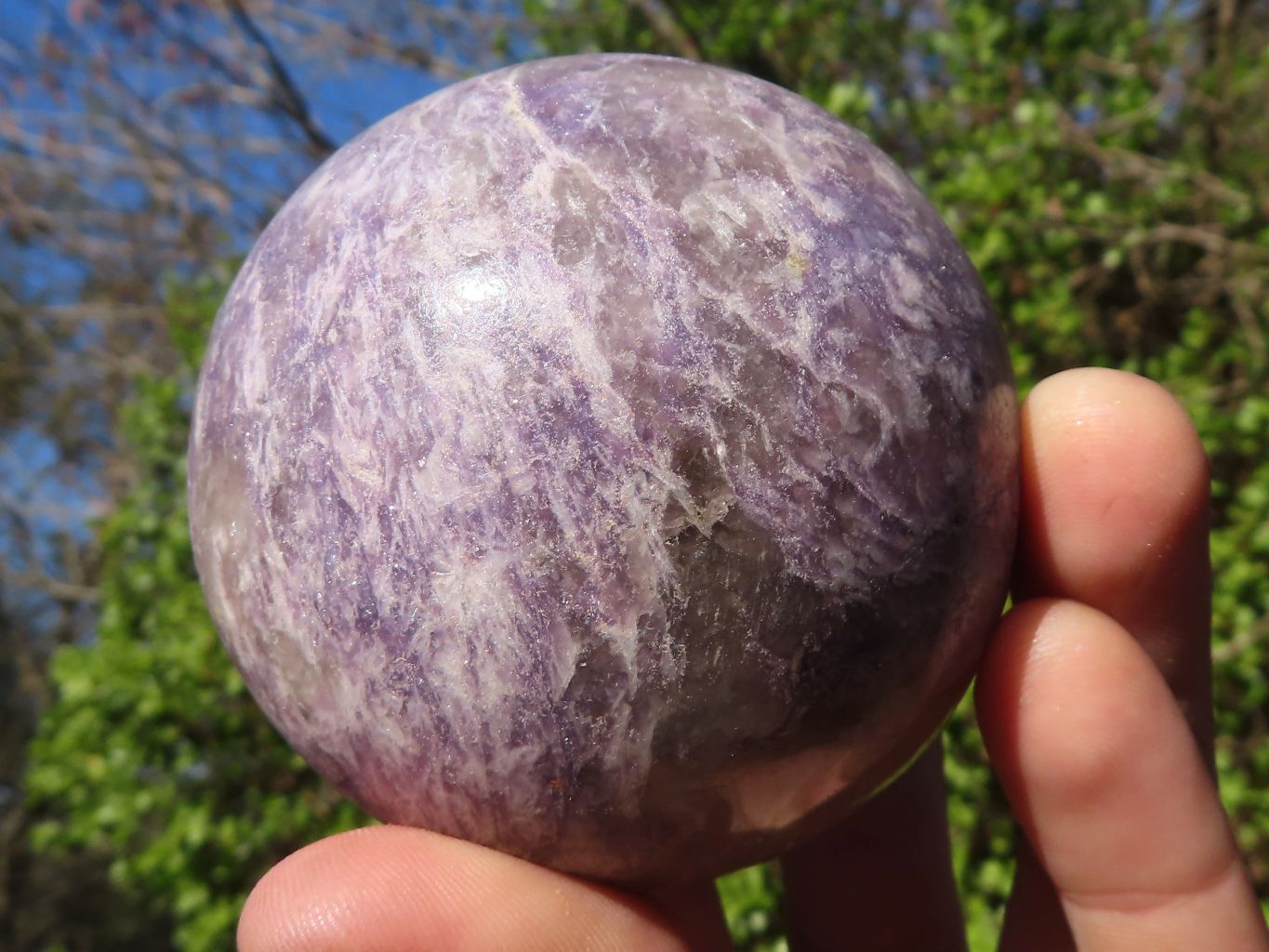Polished Purple Lepidolite Spheres With Rubellite On Some  x 3 From Ambatondrazaka, Madagascar - Toprock Gemstones and Minerals 