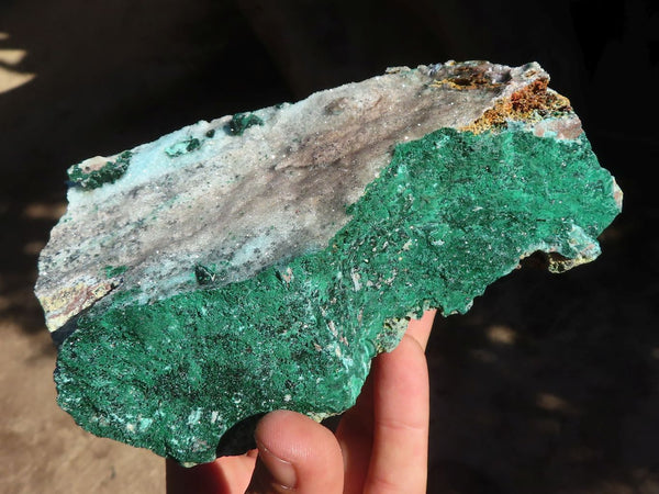 Natural Drusy Coated Chrysocolla With Malachite & Heterogonite   x 2 From Likasi, Congo - Toprock Gemstones and Minerals 