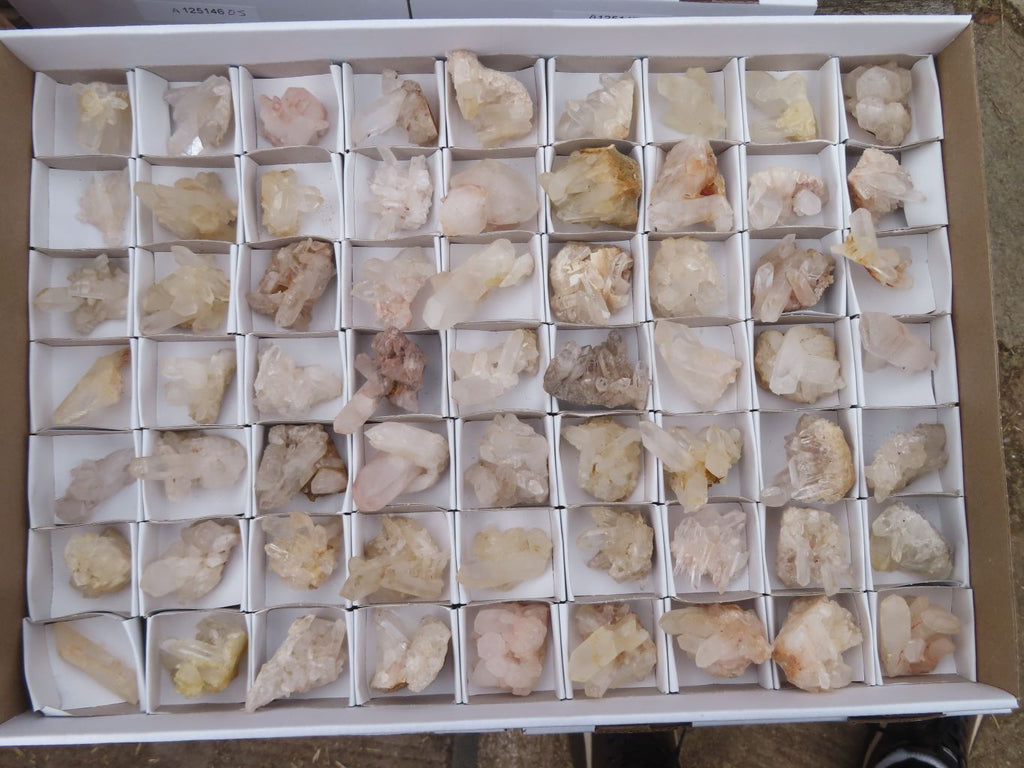 Natural Mini to Small Mixed Quartz Crystals & Clusters  x 63 From Madagascar - TopRock