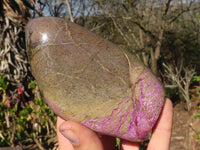 Polished  Purple Stichtite & Serpentine Standing Free Forms x 2 From Barberton, South Africa - Toprock Gemstones and Minerals 