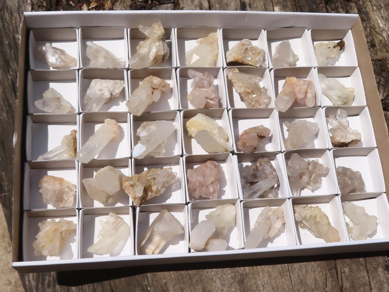 Natural Mixed Mini Quartz Clusters  x 35 From Madagascar - TopRock