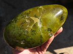 Polished  Green Opal Standing Free Form  x 1 From Antsirabe, Madagascar - Toprock Gemstones and Minerals 