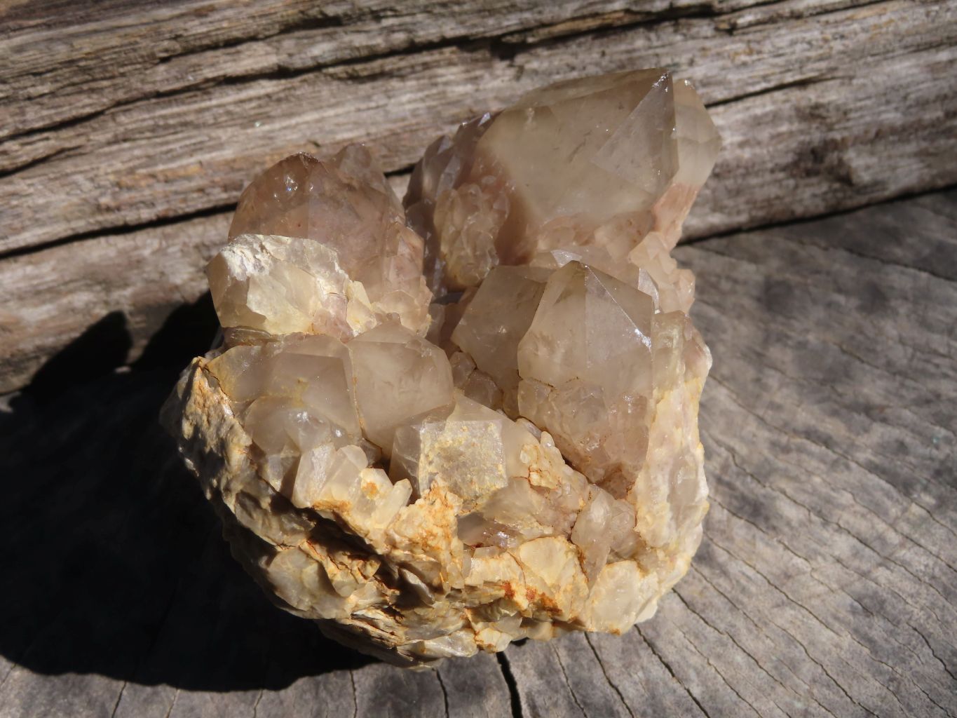 Natural Smokey Cascading Phantom Quartz Clusters x 2 From Luena, Congo - TopRock