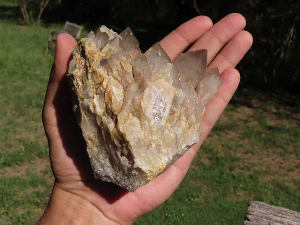 Natural Smokey Cascading Phantom Quartz Clusters x 2 From Luena, Congo - TopRock