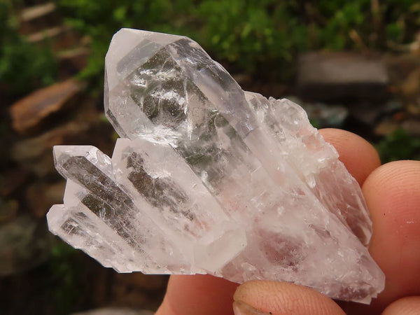 Natural Single Clear Quartz Crystals  x 35 From Zambia