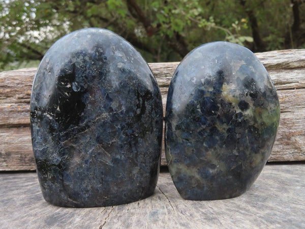 Polished Rare Iolite Water Sapphire Standing Free Forms  x 2 From Madagascar - TopRock