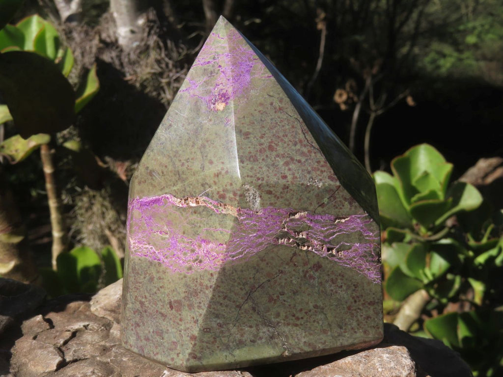 Polished Stichtite & Serpentine Point  x 1 From Barberton, South Africa - Toprock Gemstones and Minerals 