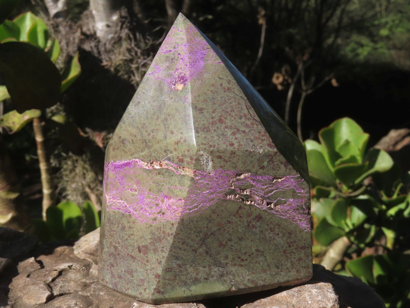 Polished Stichtite & Serpentine Point  x 1 From Barberton, South Africa - Toprock Gemstones and Minerals 