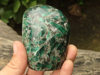 Polished Emerald In Matrix Standing Free Forms x 3 From Sandawana, Zimbabwe - TopRock