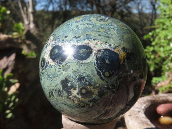 Polished Stromatolite / Kambamba Jasper Spheres  x 2 From Katsepy, Madagascar - Toprock Gemstones and Minerals 