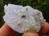 Natural Etched Blue Chalcedony Specimens  x 24 From Malawi - Toprock Gemstones and Minerals 