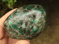 Polished Emerald In Matrix Standing Free Forms x 3 From Sandawana, Zimbabwe - TopRock