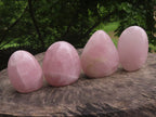 Polished Gemmy Pink Rose Quartz Standing Free Forms  x 4 From Ambatondrazaka, Madagascar - TopRock