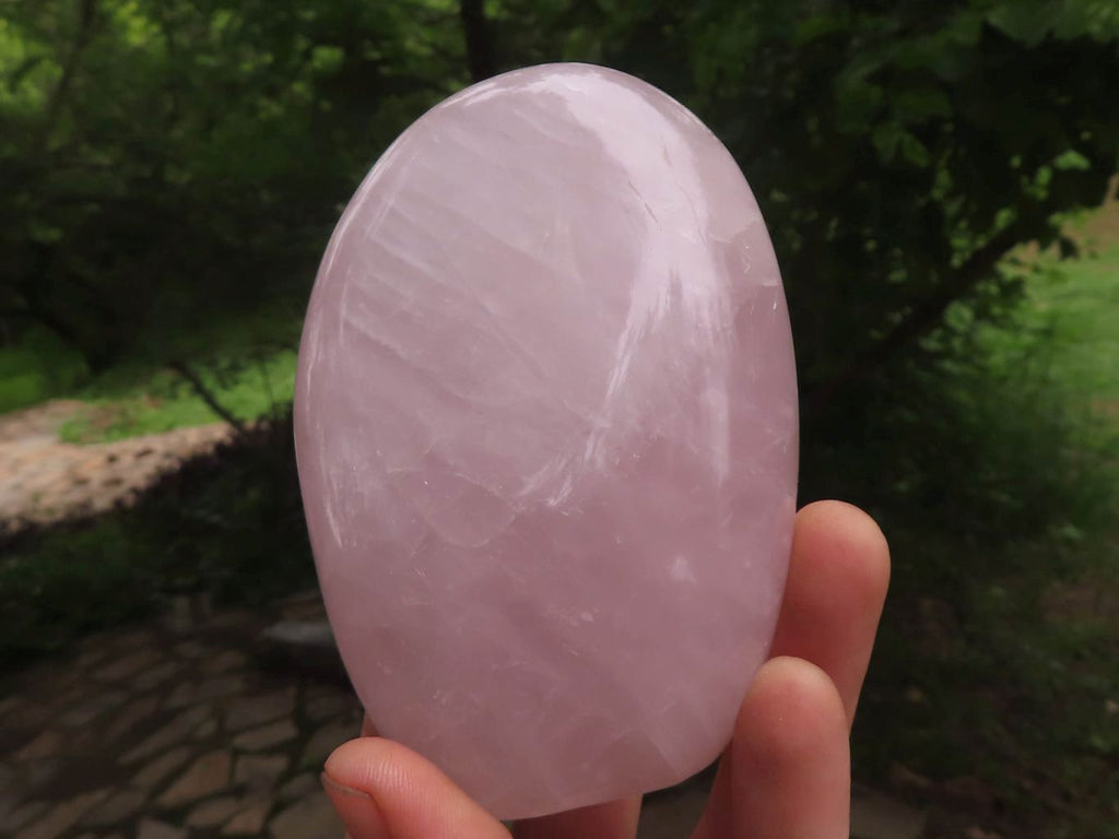 Polished Gemmy Pink Rose Quartz Standing Free Forms  x 4 From Ambatondrazaka, Madagascar - TopRock