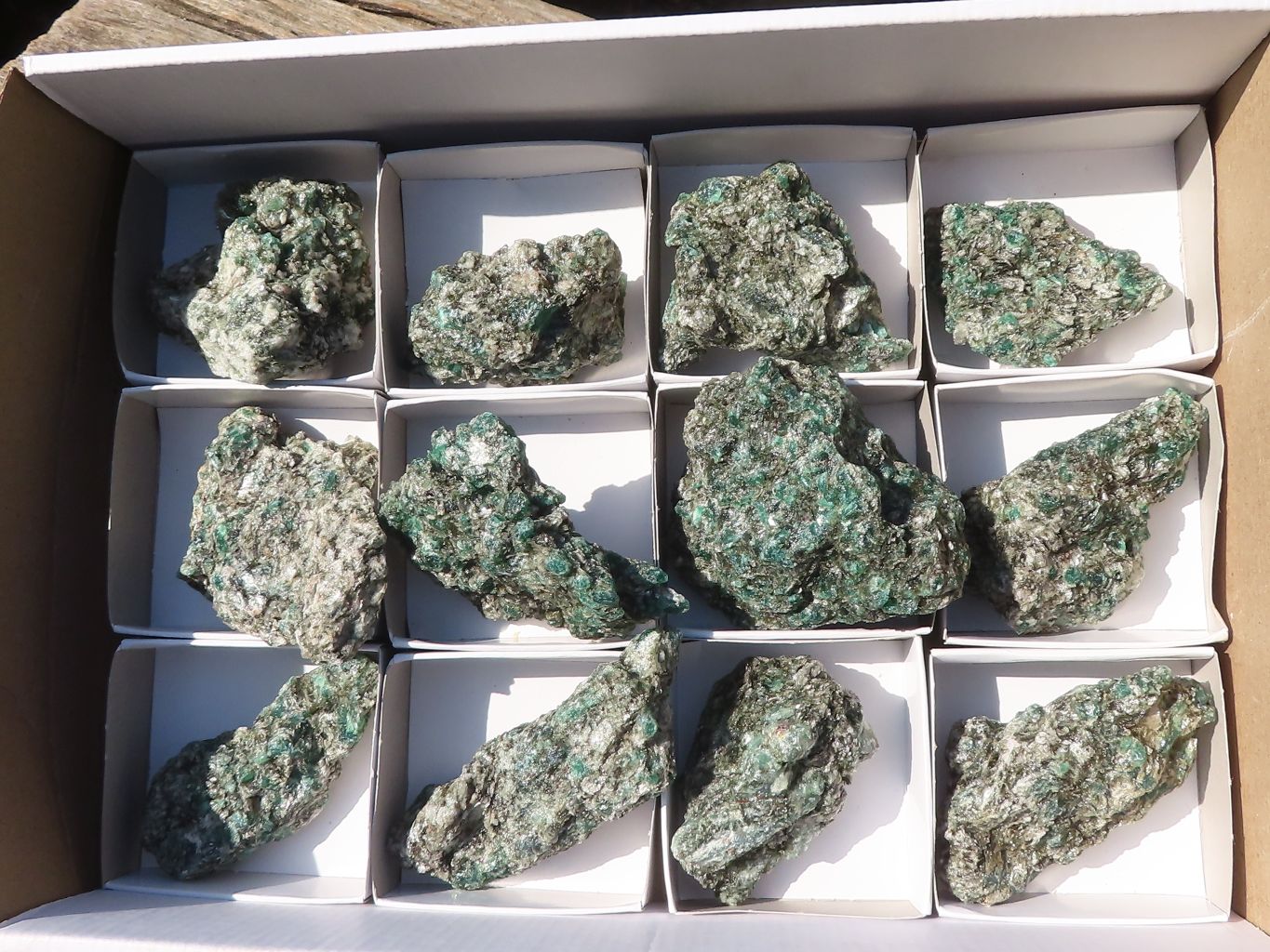 Natural Rare Emerald Mica In Matrix Cobbed Specimens x 12 From Mutoko, Zimbabwe - Toprock Gemstones and Minerals 
