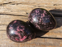 Polished Rhodonite Gemstone Eggs x 6 From Madagascar - Toprock Gemstones and Minerals 