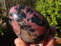 Polished Rhodonite Gemstone Eggs x 6 From Madagascar - Toprock Gemstones and Minerals 