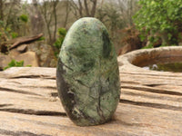 Polished  Green Chrysoprase Standing Free Forms  x 6 From Madagascar - Toprock Gemstones and Minerals 