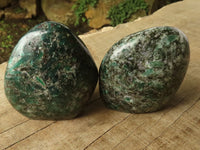 Polished Emerald In Matrix Standing Free Forms x 3 From Sandawana, Zimbabwe - TopRock