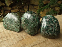 Polished Emerald In Matrix Standing Free Forms x 3 From Sandawana, Zimbabwe - TopRock