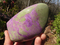 Polished Purple Stichtite & Serpentine Standing Free Forms x 2 From Barberton, South Africa - Toprock Gemstones and Minerals 