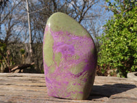 Polished Purple Stichtite & Serpentine Standing Free Forms x 2 From Barberton, South Africa - Toprock Gemstones and Minerals 