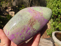 Polished Purple Stichtite & Serpentine Standing Free Forms x 2 From Barberton, South Africa - Toprock Gemstones and Minerals 