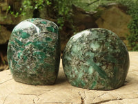 Polished Emerald In Matrix Standing Free Forms x 3 From Sandawana, Zimbabwe - TopRock