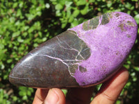 Polished Stichtite & Serpentine Free Forms With Silky Purple Threads  x 6 From Barberton, South Africa - Toprock Gemstones and Minerals 