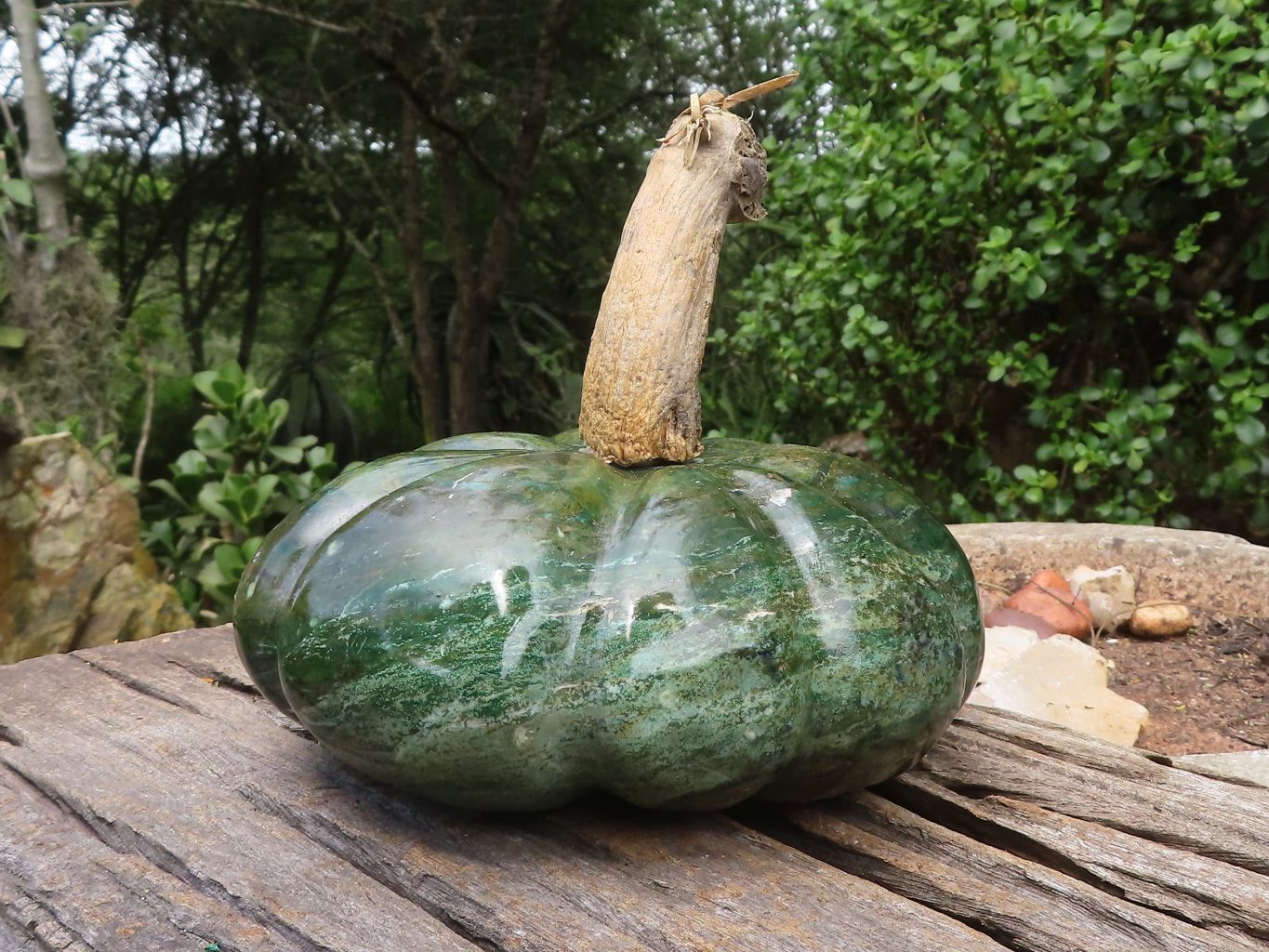 Polished Large Green Verdite Pumpkin Carving x 1 From Zimbabwe - TopRock
