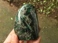 Polished Emerald In Matrix Standing Free Forms x 3 From Sandawana, Zimbabwe - TopRock