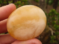 Polished Orange Twist Calcite Galets / Palm Stones x 20 From Maevantanana, Madagascar - Toprock Gemstones and Minerals 