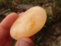 Polished Orange Twist Calcite Galets / Palm Stones x 20 From Maevantanana, Madagascar - Toprock Gemstones and Minerals 