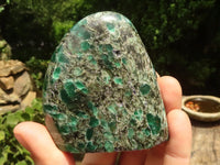 Polished Emerald In Matrix Standing Free Forms x 3 From Sandawana, Zimbabwe - TopRock