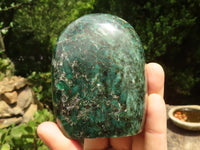 Polished Emerald In Matrix Standing Free Forms x 3 From Sandawana, Zimbabwe - TopRock