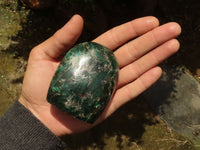 Polished Emerald In Matrix Standing Free Forms x 3 From Sandawana, Zimbabwe - TopRock