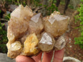 Natural Cascading Smokey Quartz Clusters x 3 From Luena, Congo - Toprock Gemstones and Minerals 