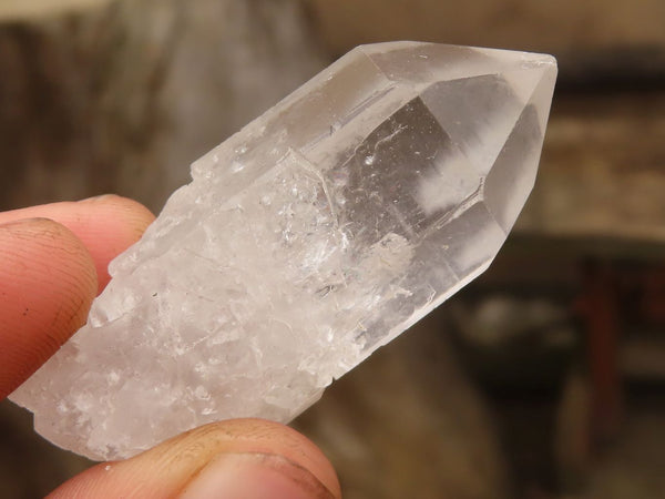 Natural Single Clear Quartz Crystals  x 35 From Zambia