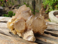 Natural Cascading Smokey Quartz Clusters x 3 From Luena, Congo - Toprock Gemstones and Minerals 