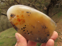 Polished Dendritic Agate Standing Free Forms  x 4 From Moralambo, Madagascar - TopRock