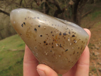 Polished Dendritic Agate Standing Free Forms  x 4 From Moralambo, Madagascar - TopRock