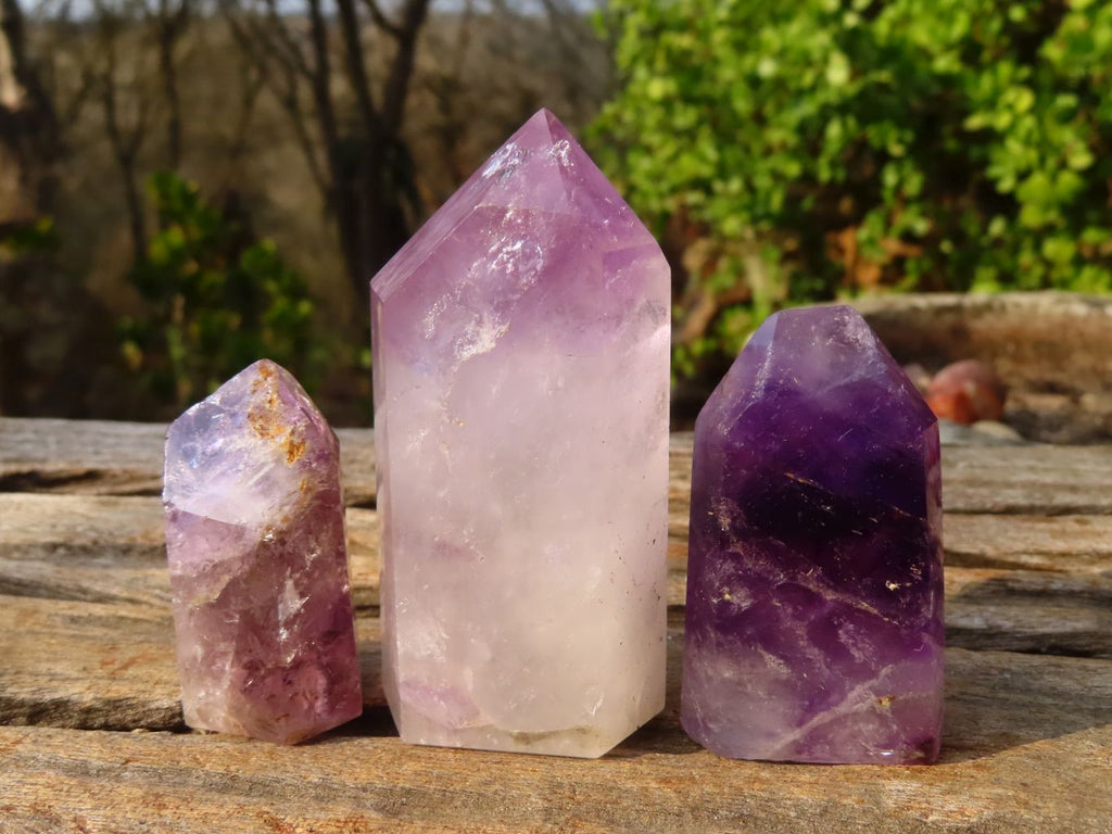 Polished Small Amethyst Points x 12 From Ambatondrazaka, Madagascar - Toprock Gemstones and Minerals 