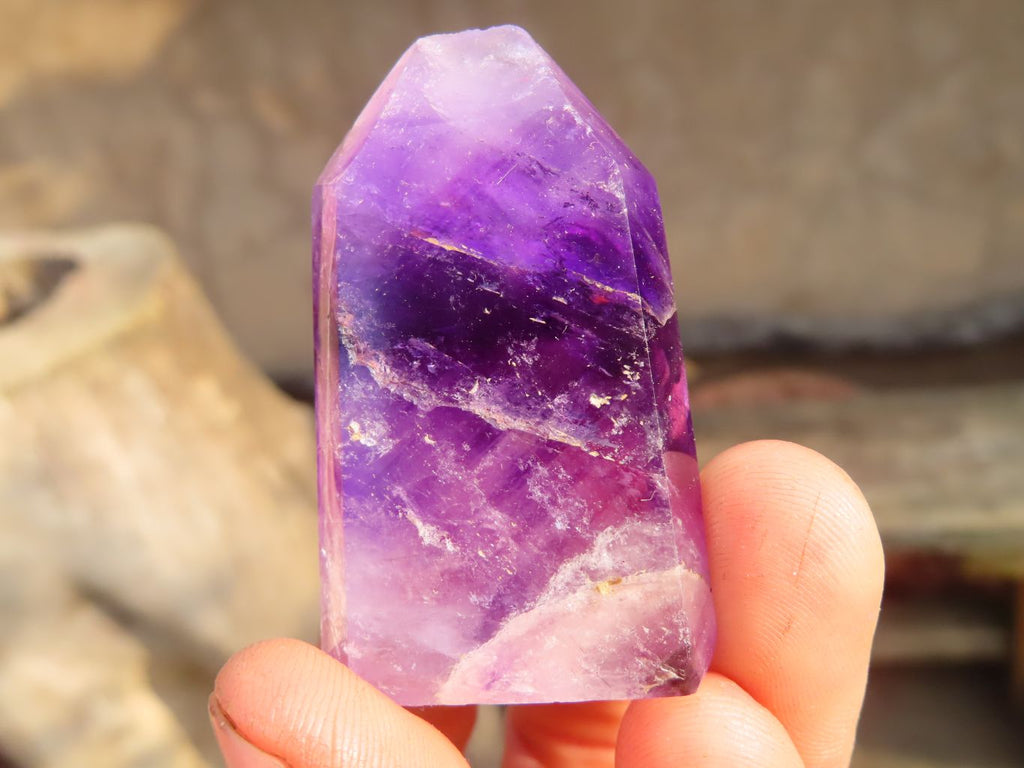 Polished Small Amethyst Points x 12 From Ambatondrazaka, Madagascar - Toprock Gemstones and Minerals 