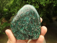 Polished Emerald In Matrix Standing Free Forms x 3 From Sandawana, Zimbabwe - TopRock