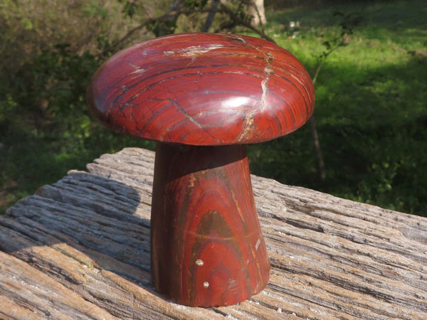 Polished Banded Red Iron Jasper Mushroom  x 1 From Zimbabwe - TopRock