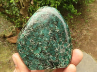 Polished Emerald In Matrix Standing Free Forms x 3 From Sandawana, Zimbabwe - TopRock