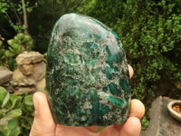 Polished Emerald In Matrix Standing Free Forms x 3 From Sandawana, Zimbabwe - TopRock